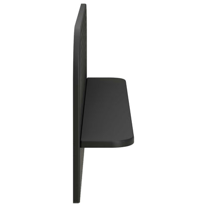 Wall Shelf 2 pcs Black 80.5 x 13.5 x 37.5 cm Engineered Wood