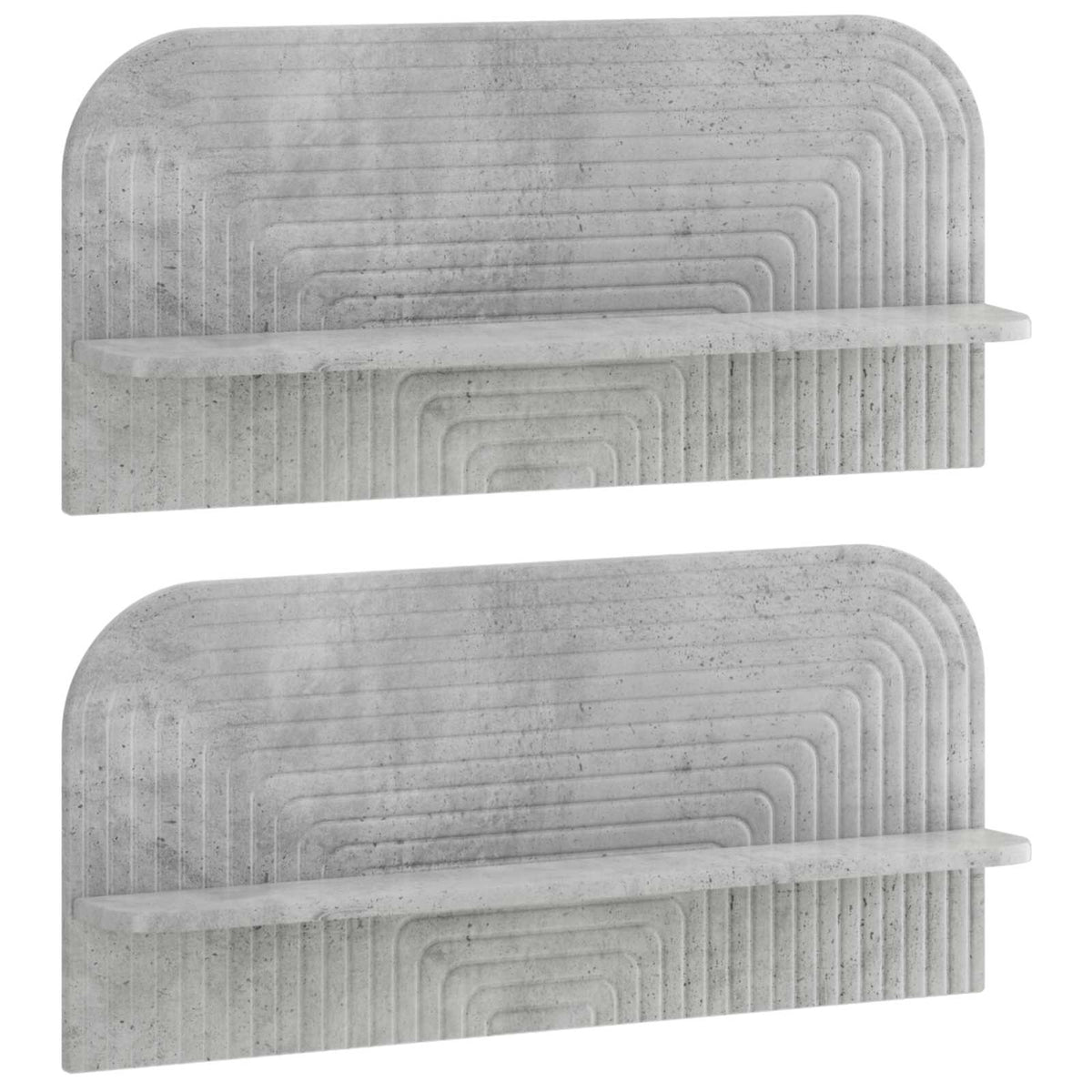 Wall Shelf 2 pcs Concrete Grey 80.5 x 13.5 x 37.5 cm