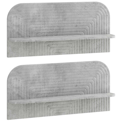 Wall Shelf 2 pcs Concrete Grey 80.5 x 13.5 x 37.5 cm