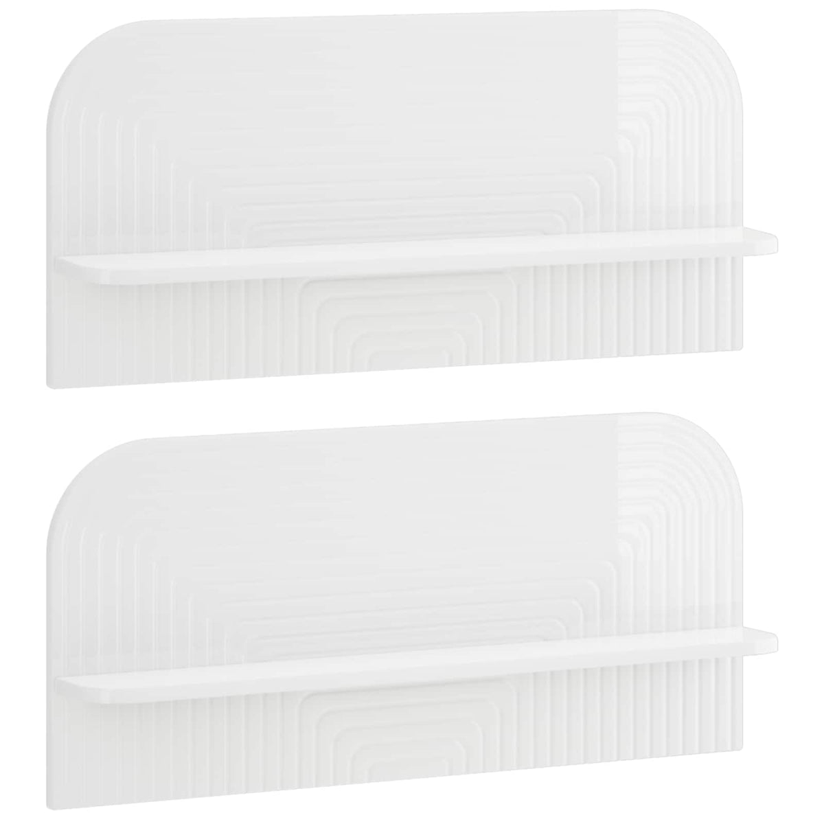 Wall Shelf 2 pcs High Gloss White 80.5 x 13.5 x 37.5 cm