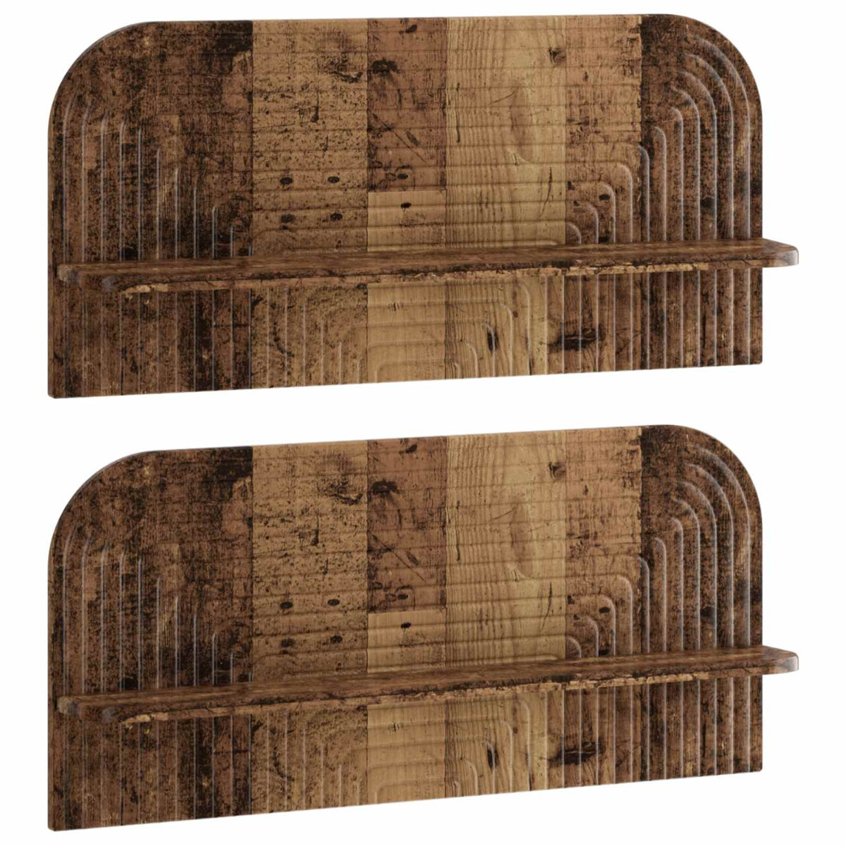 Wall Shelf 2 pcs Old Wood 80.5 x 13.5 x 37.5 cm Engineered Wood