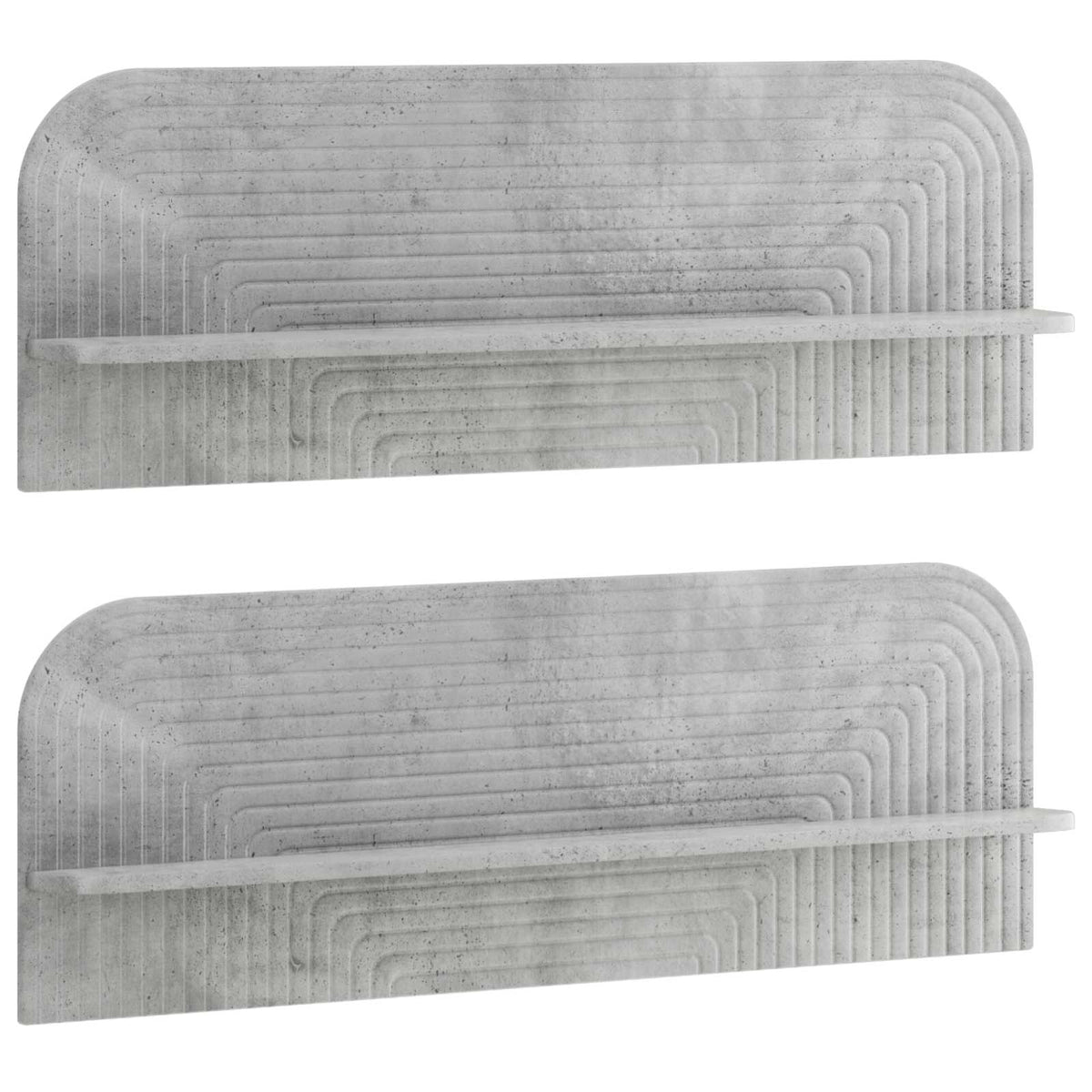 Wall Shelf 2 pcs Concrete Grey 102 x 13.5 x 37.5 cm