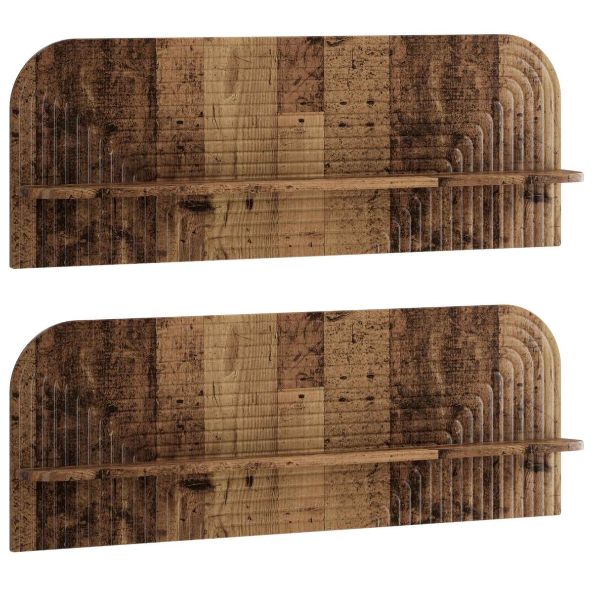 Wall Shelf 2 pcs Old Wood 102 x 13.5 x 37.5 cm Engineered Wood
