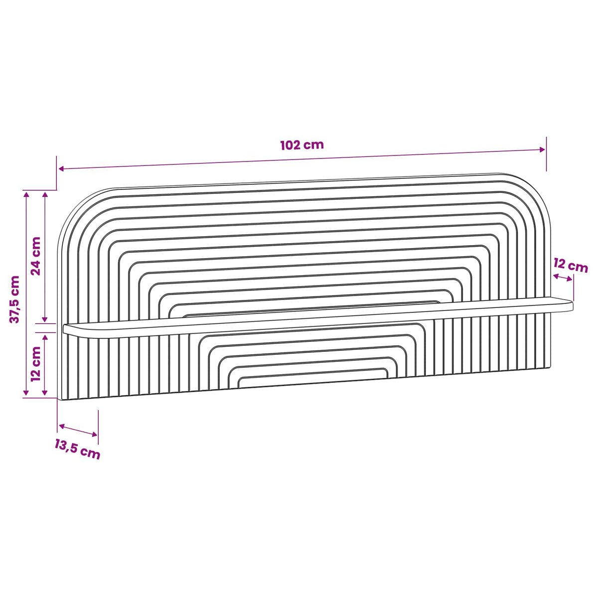 Wall Shelf 2 pcs Old Wood 102 x 13.5 x 37.5 cm Engineered Wood