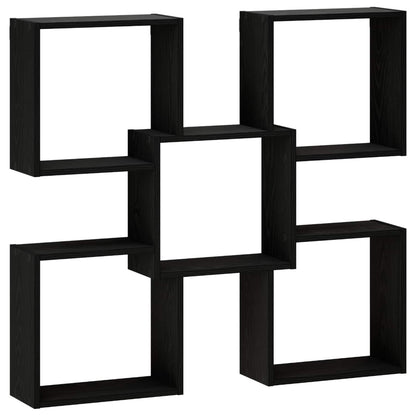 Wall Shelf Black 99.5 x 17 x 91 cm Engineered Wood