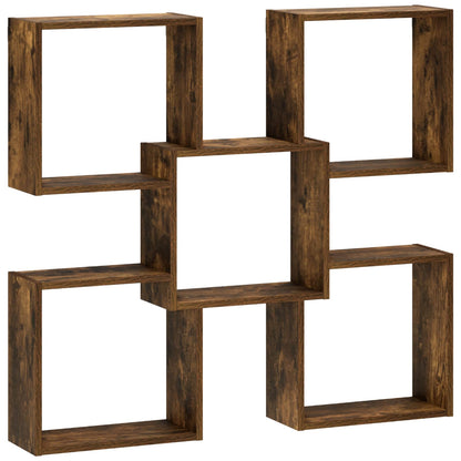 Wall Shelf Smoked Oak 99.5 x 17 x 91 cm Engineered Wood