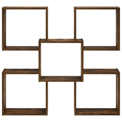 Wall Shelf Smoked Oak 99.5 x 17 x 91 cm Engineered Wood