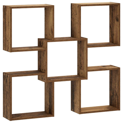 Wall Shelf Old Wood 99.5 x 17 x 91 cm Engineered Wood