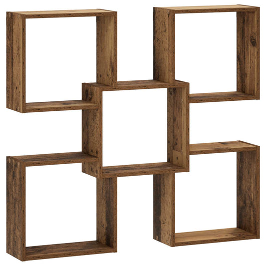 Wall Shelf Old Wood 99.5 x 17 x 91 cm Engineered Wood