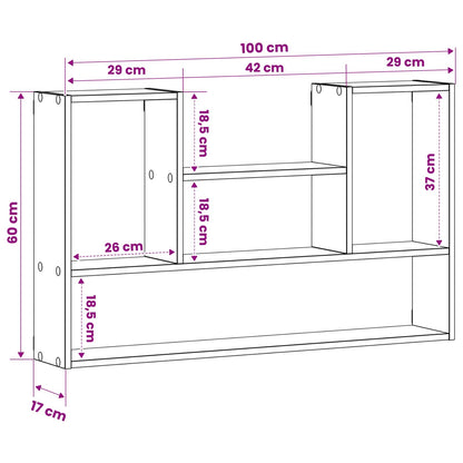 Wall Shelf White 100 x 17 x 60 cm Engineered Wood
