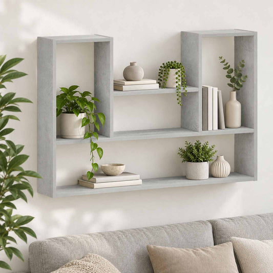 Wall Shelf Concrete Grey 100 x 17 x 60 cm Engineered Wood