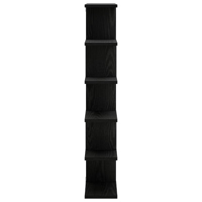 Wall Shelf Black Oak 70 x 17 x 101 cm Engineered Wood