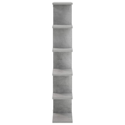 Wall Shelf Concrete Grey 70 x 17 x 101 cm Engineered Wood