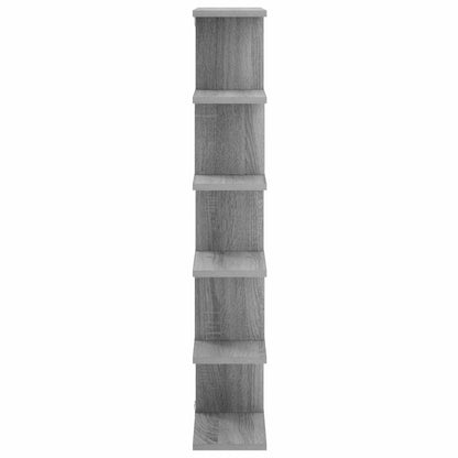 Wall Shelf Grey Sonoma 70 x 17 x 101 cm Engineered Wood
