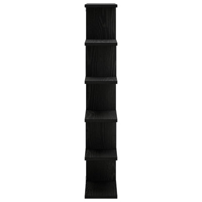 Wall Shelf Black Oak 70 x 17 x 101 cm Engineered Wood