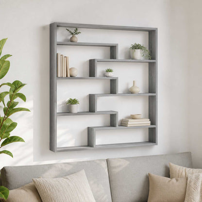 Wall Shelf Grey Sonoma 103 x 17 x 102 cm Engineered Wood