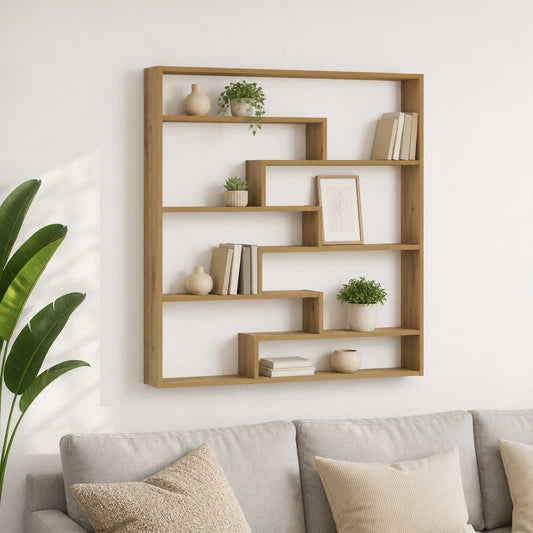 Wall Shelf Artisan Oak 103 x 17 x 102 cm Engineered Wood