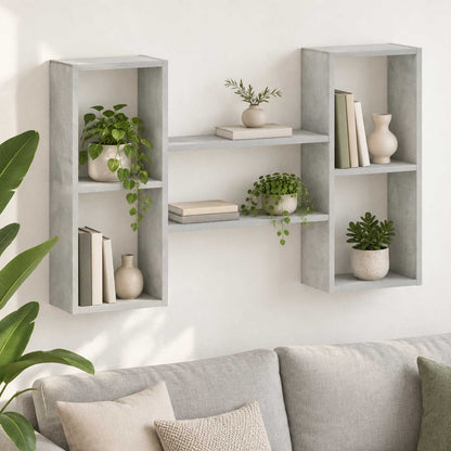 Wall Shelf Concrete Grey 102 x 17 x 59 cm Engineered Wood