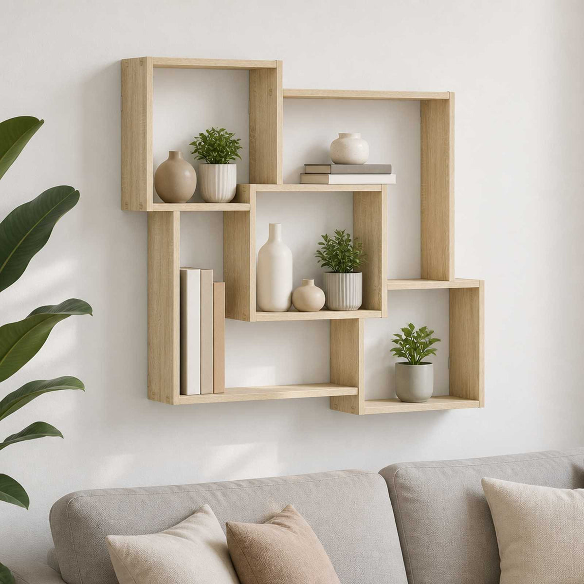 Wall Shelf Sonoma Oak 98 x 17 x 91 cm Engineered Wood