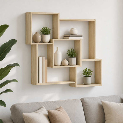 Wall Shelf Sonoma Oak 98 x 17 x 91 cm Engineered Wood