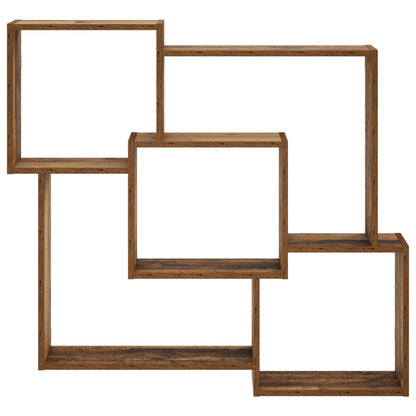 Wall Shelf Old Wood 98 x 17 x 91 cm Engineered Wood