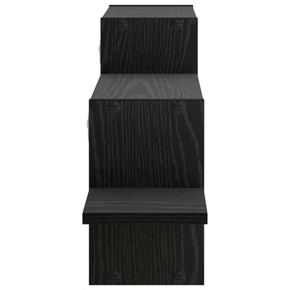 Wall Shelf Black Oak 95 x 17 x 37 cm Engineered Wood