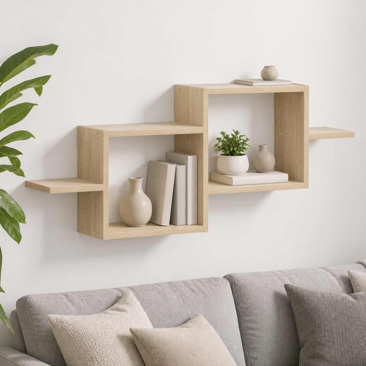 Wall Shelf Sonoma Oak 95 x 17 x 37 cm Engineered Wood