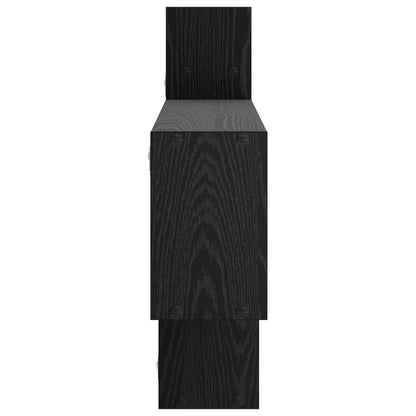 Wall Shelf Black Oak 168.5 x 17 x 68 cm Engineered Wood