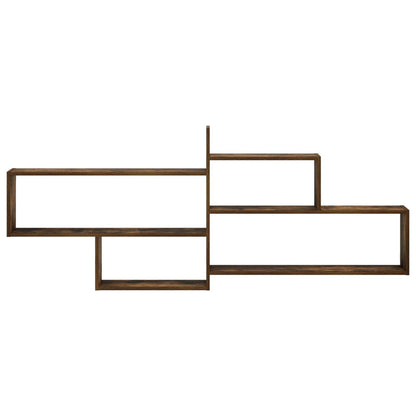 Wall Shelf Smoked Oak 168.5 x 17 x 68 cm Engineered Wood