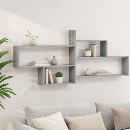 Wall Shelf Grey Sonoma 168.5 x 17 x 68 cm Engineered Wood