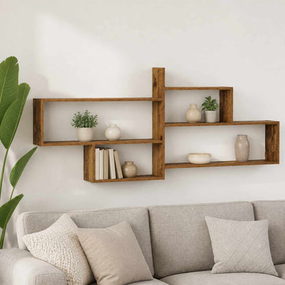 Wall Shelf Old Wood 168.5 x 17 x 68 cm Engineered Wood