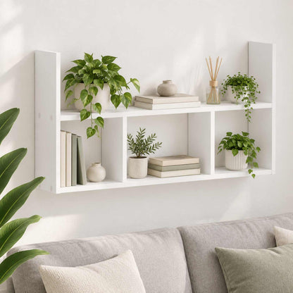 Wall Shelf White 78.5 x 17 x 45 cm Engineered Wood