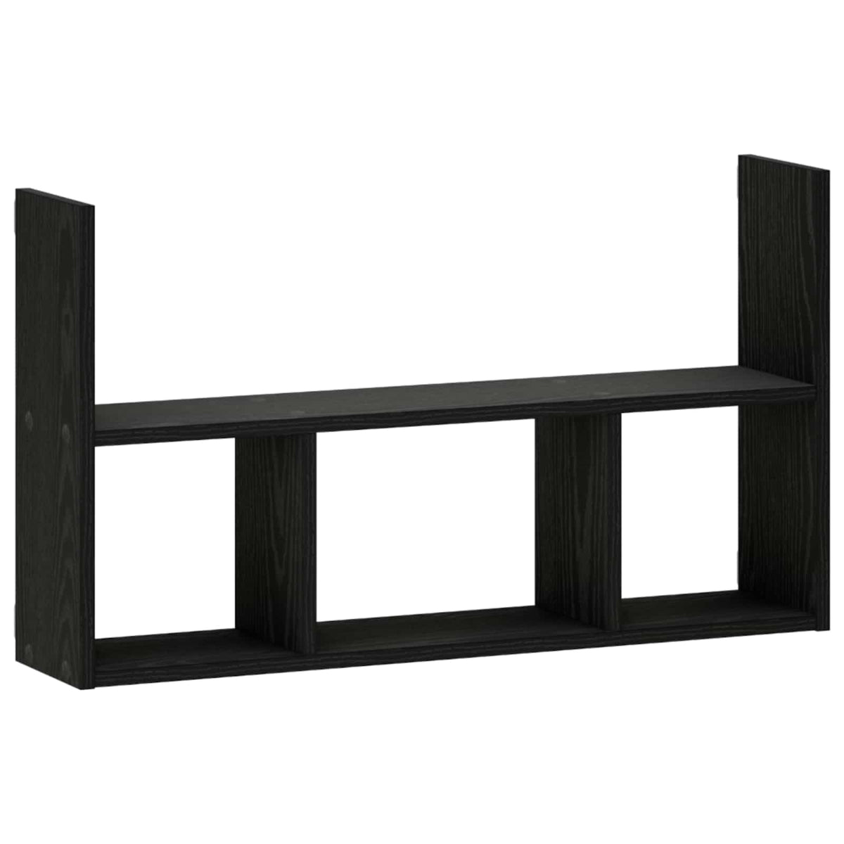 Wall Shelf Black Oak 78.5 x 17 x 45 cm Engineered Wood