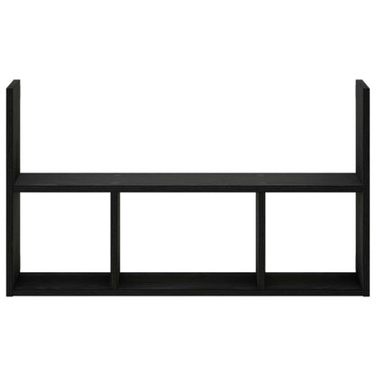 Wall Shelf Black Oak 78.5 x 17 x 45 cm Engineered Wood
