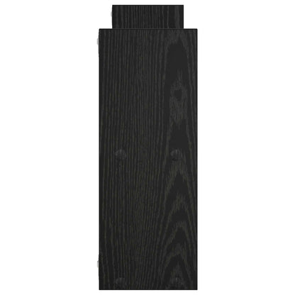 Wall Shelf Black Oak 78.5 x 17 x 45 cm Engineered Wood
