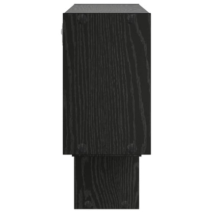 Wall Shelf Black Oak 158 x 17 x 53 cm Engineered Wood