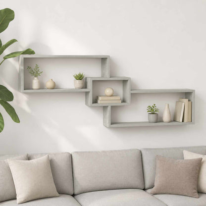 Wall Shelf Concrete Grey 158 x 17 x 53 cm Engineered Wood