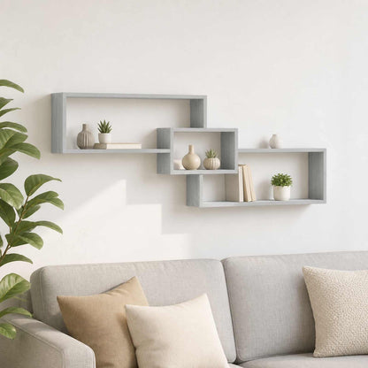 Wall Shelf Grey Sonoma 158 x 17 x 53 cm Engineered Wood