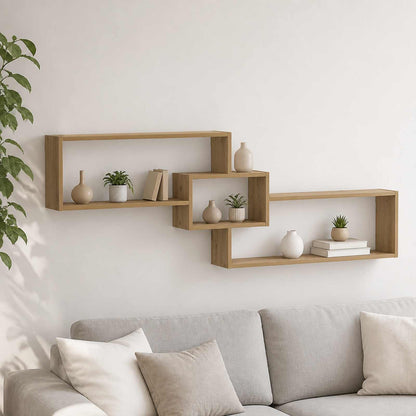 Wall Shelf Artisan Oak 158 x 17 x 53 cm Engineered Wood