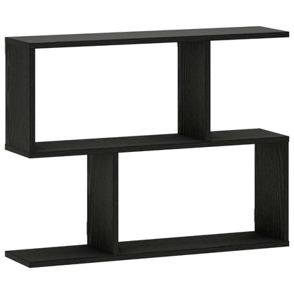 Wall Shelf Black Oak 72 x 17 x 55.5 cm Engineered Wood