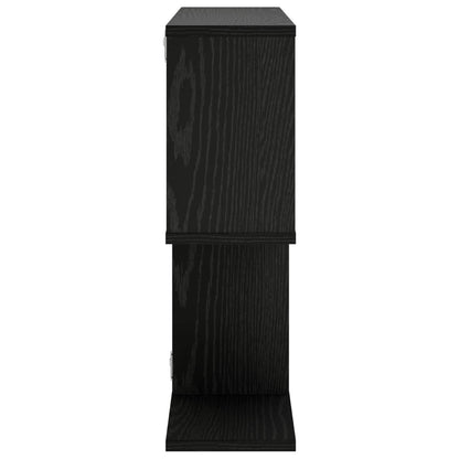 Wall Shelf Black Oak 72 x 17 x 55.5 cm Engineered Wood