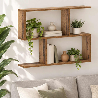 Wall Shelf Oak Wood 72 x 17 x 55.5 cm Engineered Wood
