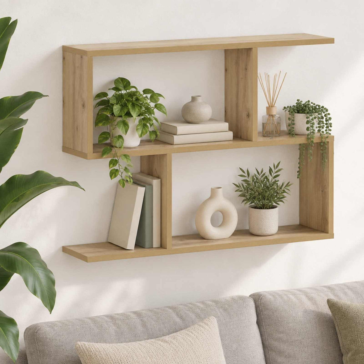 Wall Shelf Artisan Oak 72 x 17 x 55.5 cm Engineered Wood