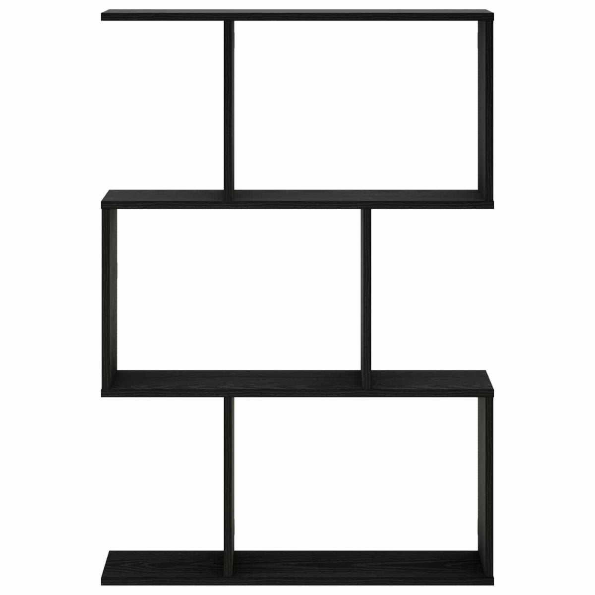 Wall Shelf Black Oak 72 x 17 x 105 cm Engineered Wood