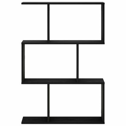 Wall Shelf Black Oak 72 x 17 x 105 cm Engineered Wood