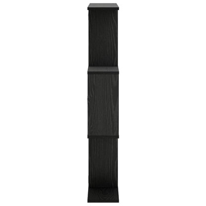 Wall Shelf Black Oak 72 x 17 x 105 cm Engineered Wood