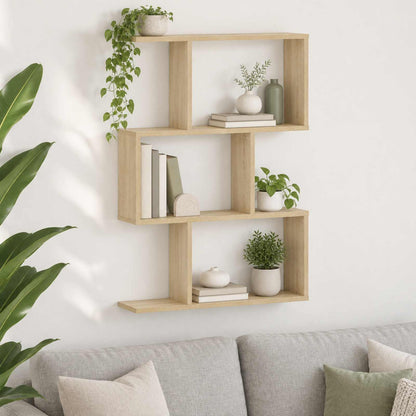 Wall Shelf Sonoma Oak 72 x 17 x 105 cm Engineered Wood