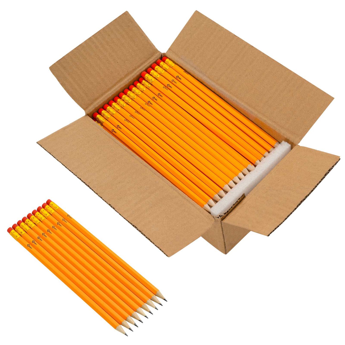 HB Pencils Ø 0.7 x 18.5 cm Yellow Solid Poplar Wood