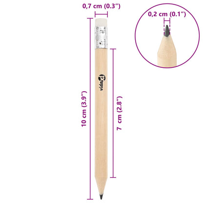 HB Pencils Ø 0.7 x 10 cm Natural Solid Poplar Wood