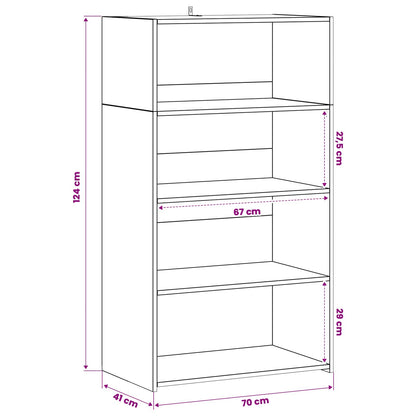 Highboard Artisan Oak 70 x 41 x 124 cm Engineered Wood